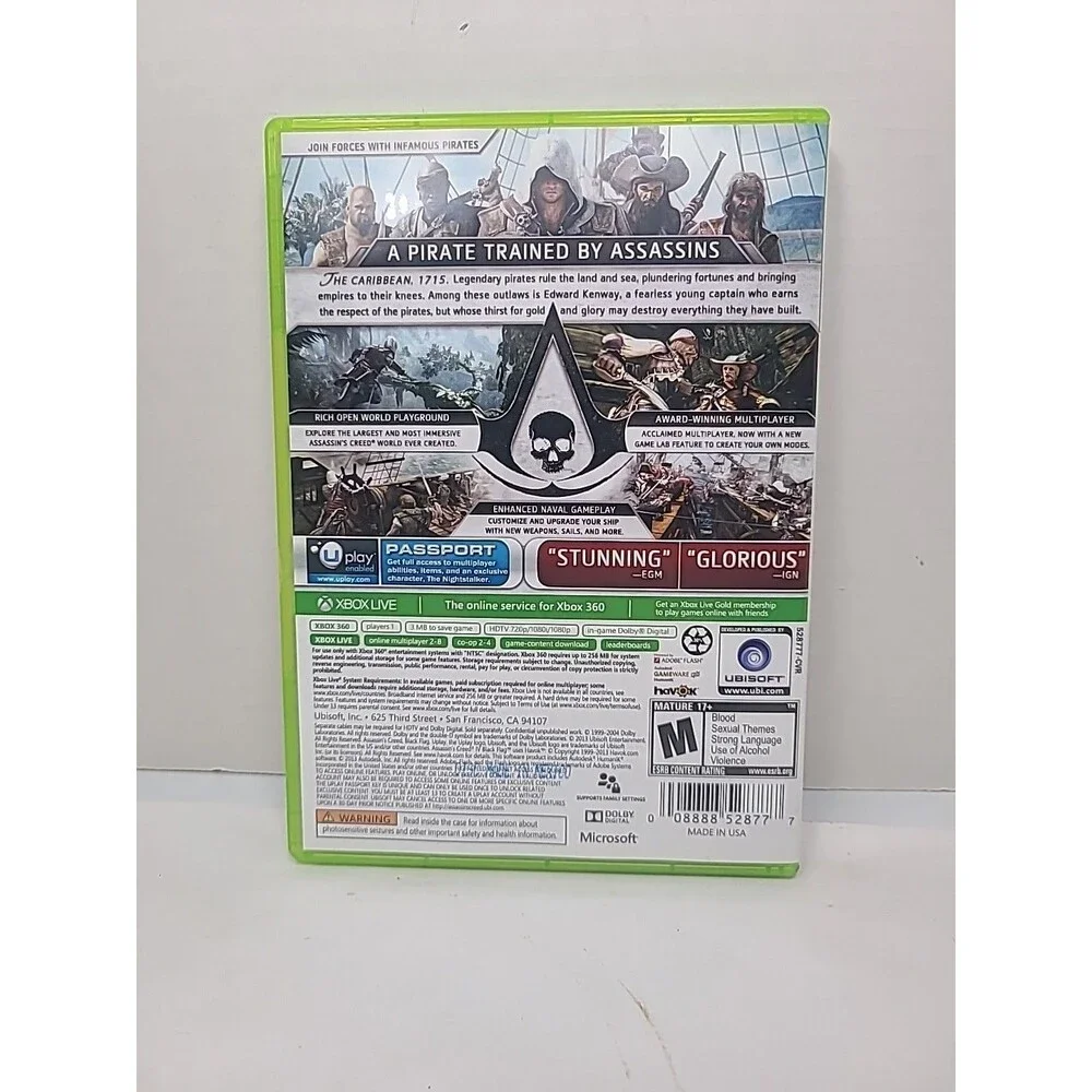 Assassin's Creed IV: Black Flag (Microsoft Xbox 360, 2013) CIB